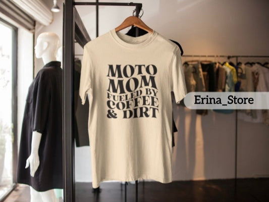 Men's "Moto Mom Tee – Fueled by Coffee, T- shirt Powered by Passion"